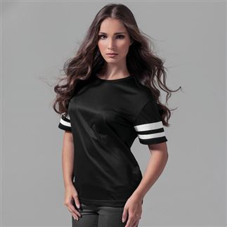 Women's mesh stripe tee