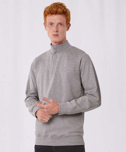 B&C ID.004 ¼ zip sweatshirt