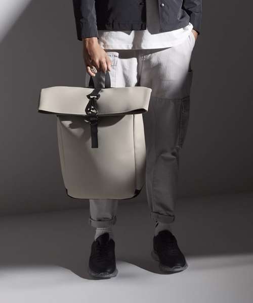 Matte PU rolltop backpack