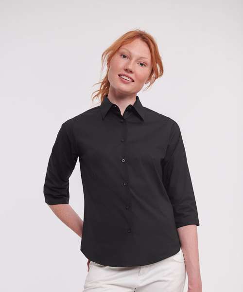 Women's ¾ sleeve easycare fitted shirt