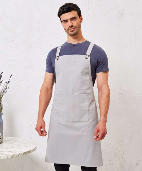 Cross back 'barista' bib apron