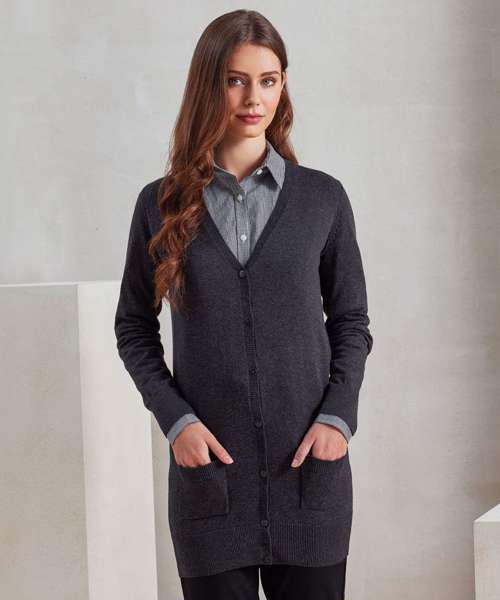 Women's longline knitted cardigan