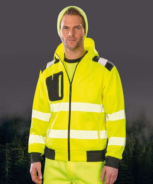 Recycled robust zipped safety hoodie